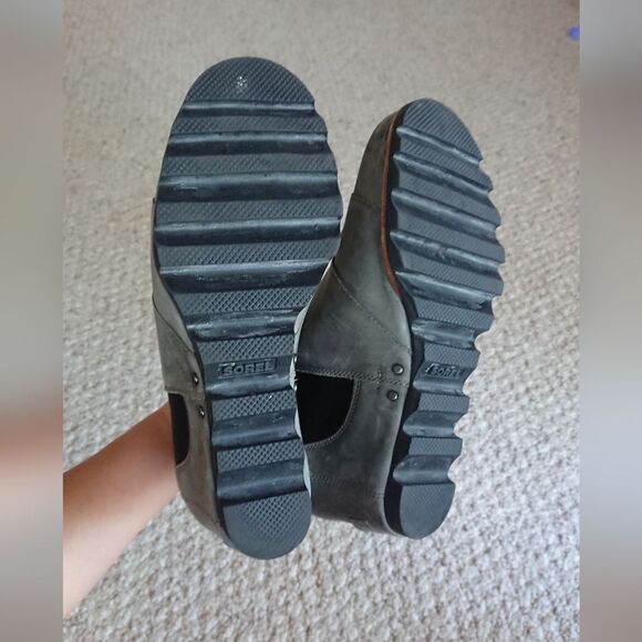 Sorel Lea Wedges boots Gray leather size 10 - Picture 14 of 14